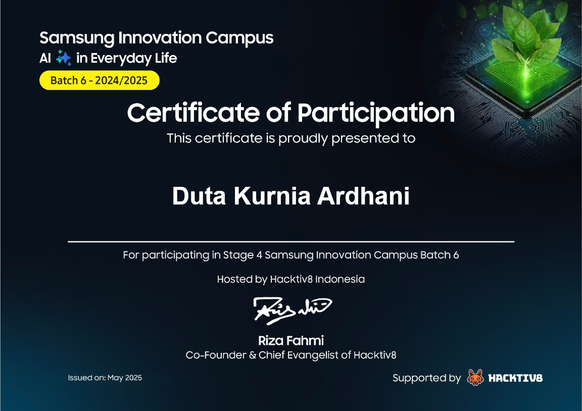 Stage 4 Samsung Innovation Campus (Batch 6)
